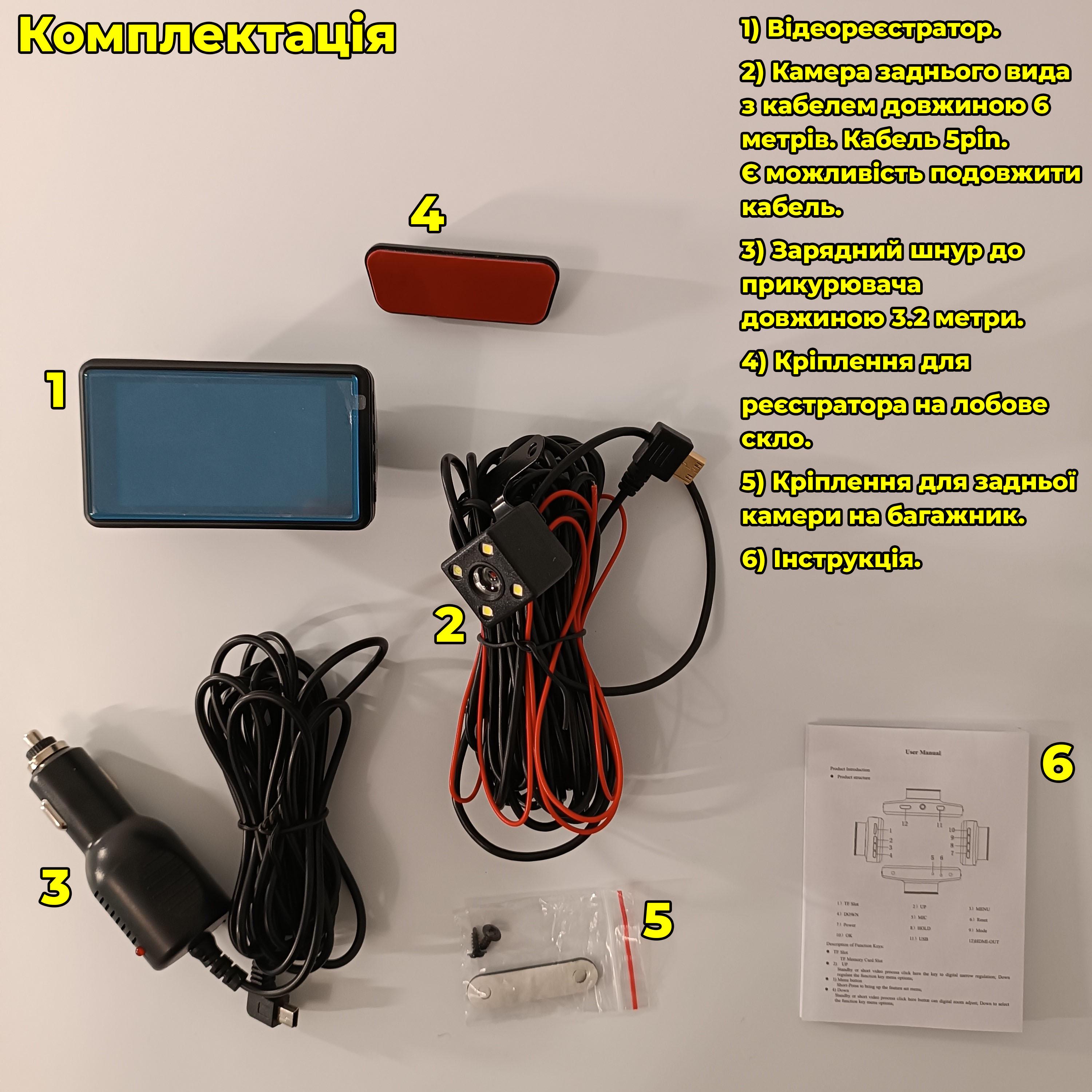 Відеореєстратор BlackBox DVR на 2 камери зпереду та сзаду FullHD (00050) - фото 9 Відеореєстратор BlackBox DVR на 2 камери зпереду та сзаду FullHD (00050) - фото 9