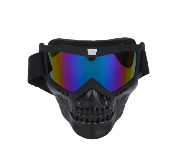 Маска для зимових видів спорту у формі черепа райдужна лінза (МГ-1019-51)
