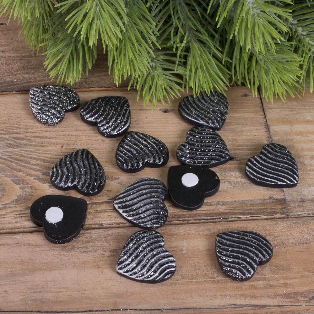 Наклейки Серця Чорний (2134-7)