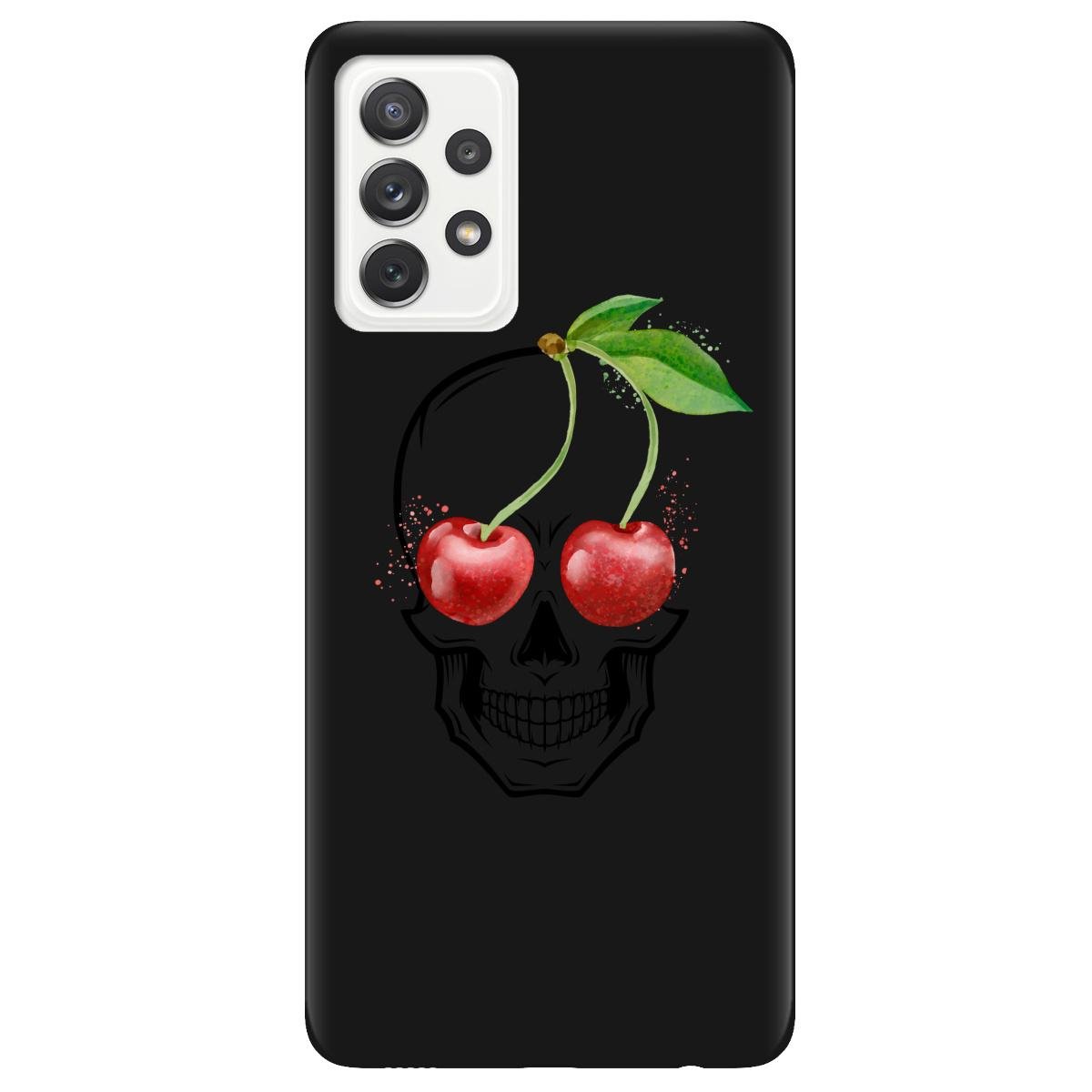 Силиконовый чехол Zorrov для Samsung Galaxy A72 - Cherry skull (15140050221106616)