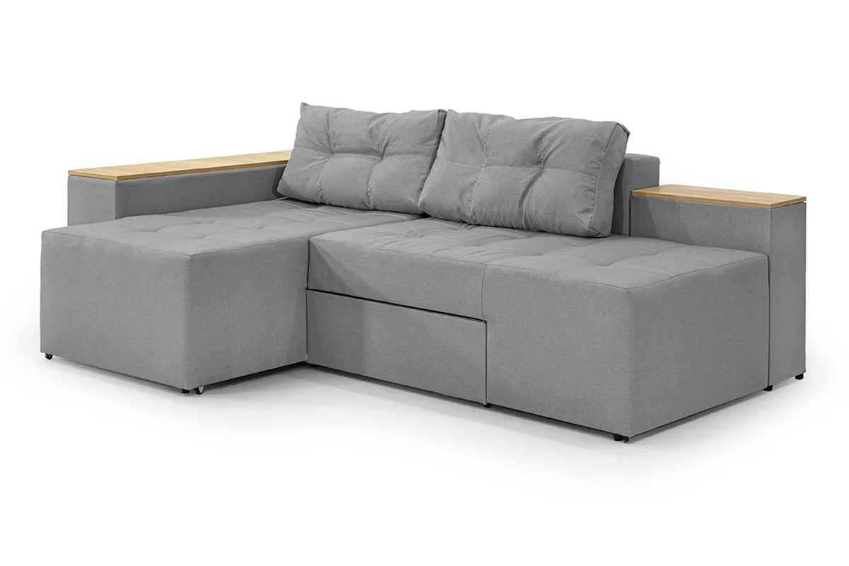 Диван кутовий Доміно 245х160 см Світло-сірий (29557835) - фото 1 Диван кутовий Доміно 245х160 см Світло-сірий (29557835) - фото 1