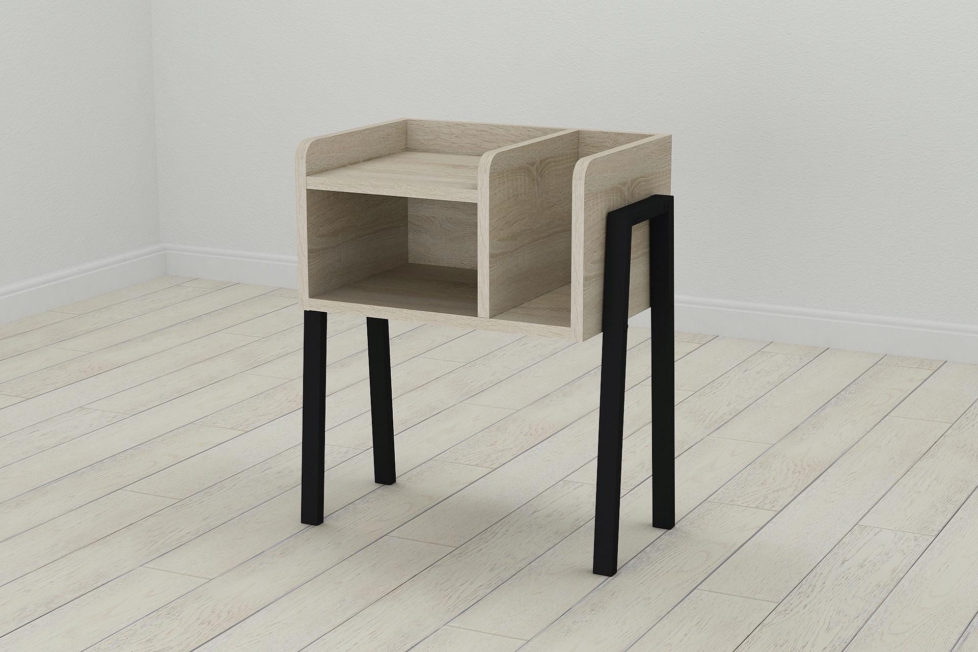 Тумба модульная Ferrum-decor Амели металл/ДСП 16 мм 540x450x320 мм Черный/Сонома (FRD-103007)