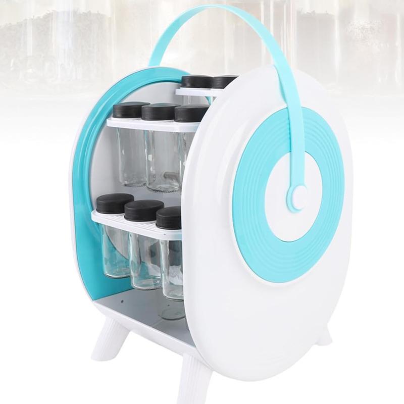 Набір баночок для приправ 18 шт. Білий із блакитним (33372) - фото 4 Набір баночок для приправ 18 шт. Білий із блакитним (33372) - фото 4