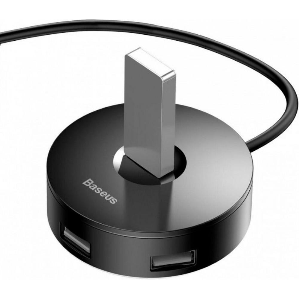 USB-хаб Baseus CAHUB-U01 Airjoy round box USB3,0 to USB3,0x1/USB2,0x3 CAHUB-U01 Чорний - фото 4