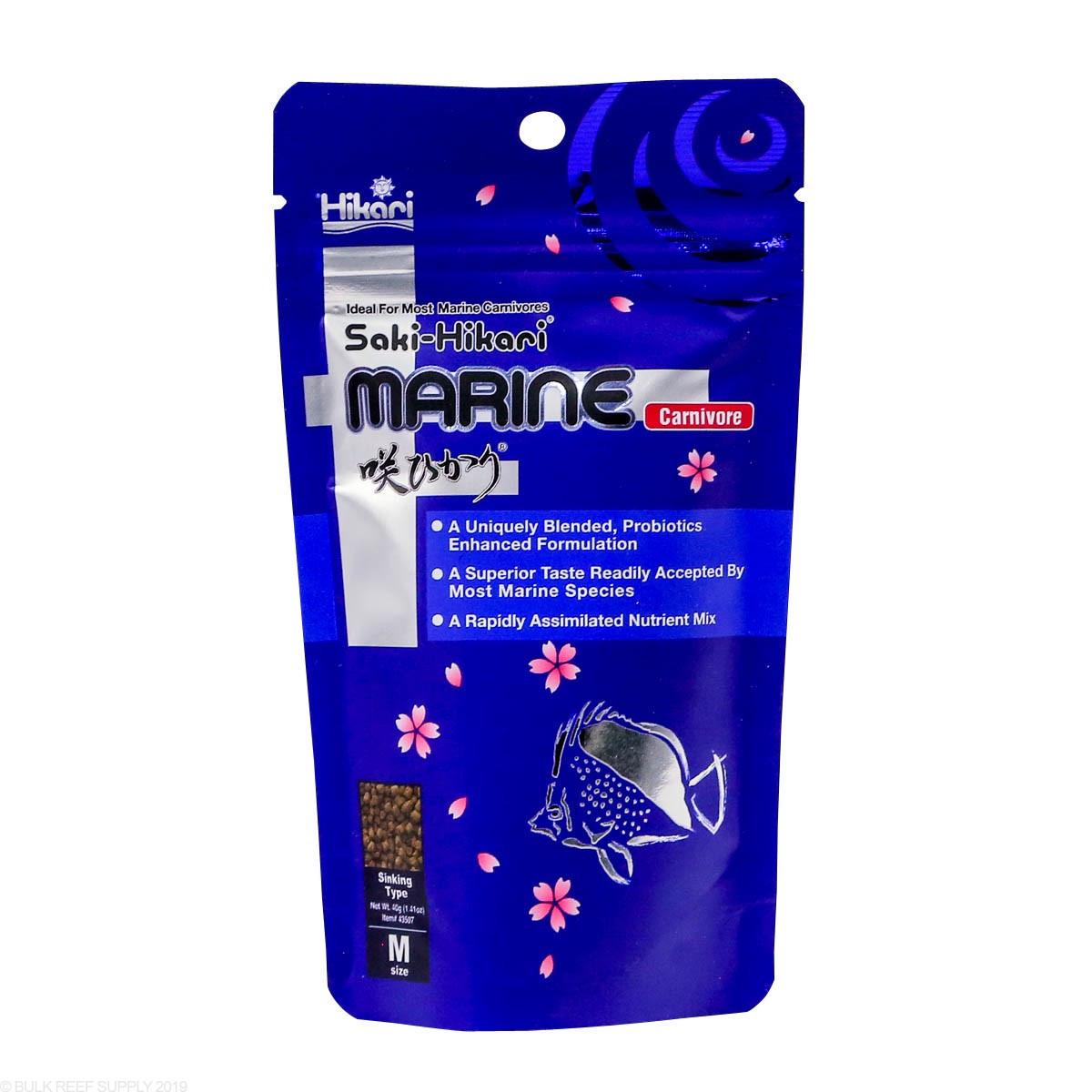 Корм преміум Saki-Hikari Marine Carnivore для морських хижих риб 3-10 см гранули 1,3-1,6 мм тонучий 40 г (43507)