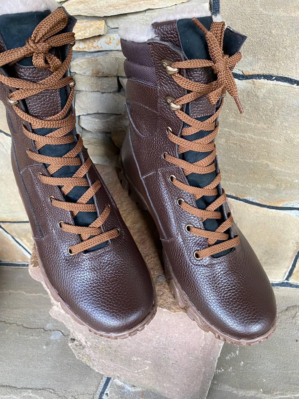 Берцы военные кожаные зимние р. 48 Коричневый - фото 3 Берцы военные кожаные зимние р. 48 Коричневый - фото 3