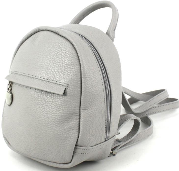 Рюкзак маленький шкіряний Borsacomoda 835.016-1 3 л Сірий