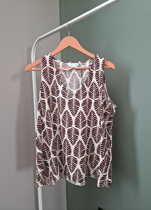 Топ PRIMARK 1199713 42 бежевый принт (3331109413428)