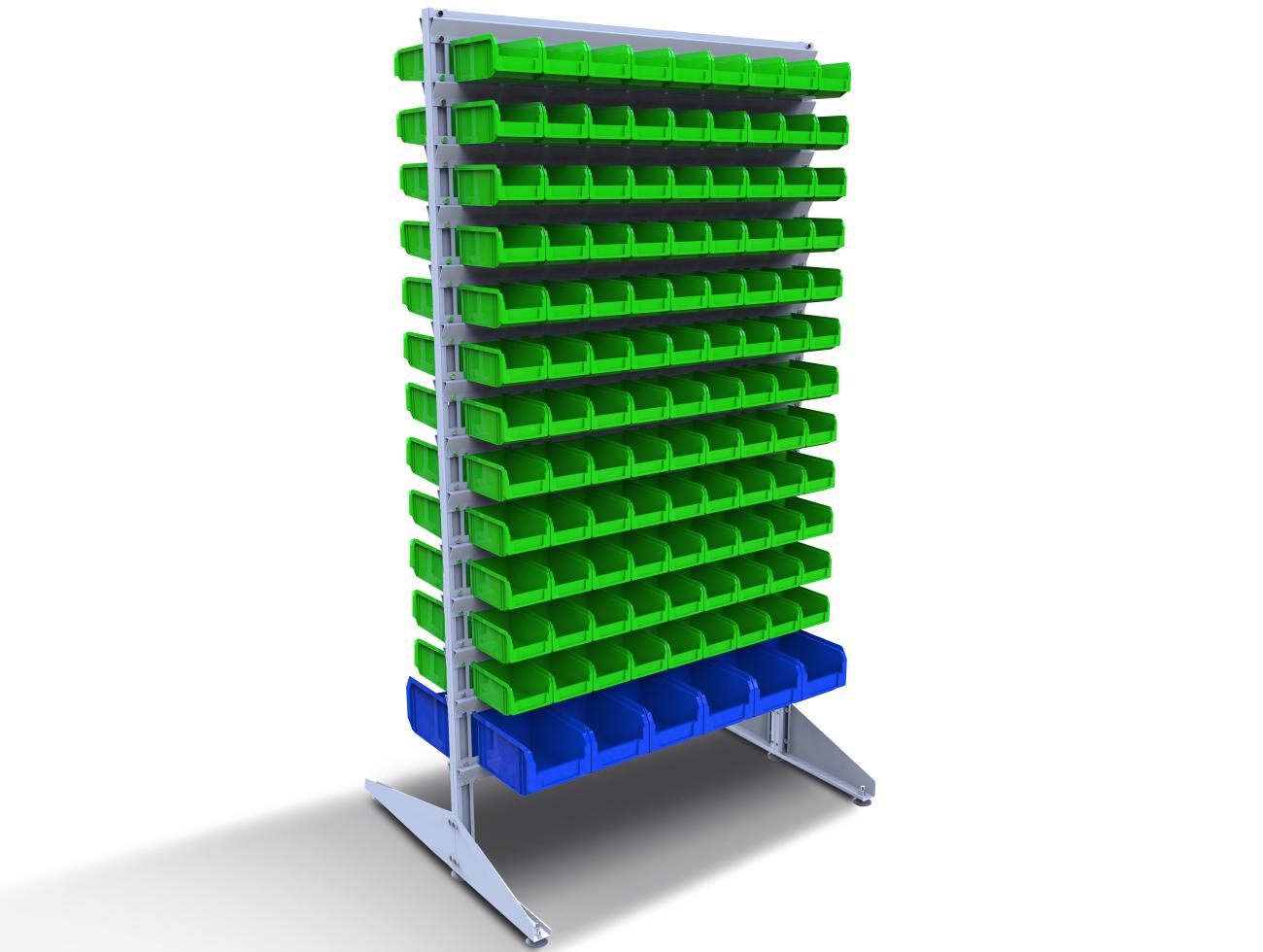 Стелаж для метизів двосторонній DS-18/12 700x1800x1000 мм (120032)