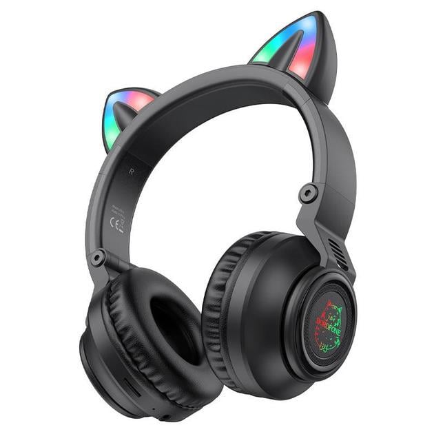 Наушники беспроводные Borofone BO18 Cat Ear Черный (20708505)