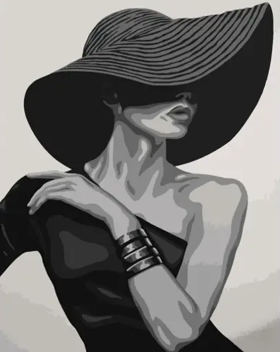 Картина за номерами Таємнича незнайомка 40x50 см Strateg (DY380)