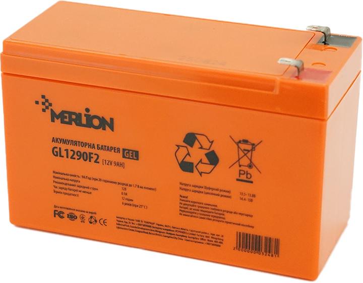 Аккумулятор гелевый Merlion GL1290F2 12V 9 Ah  GEL VRLA