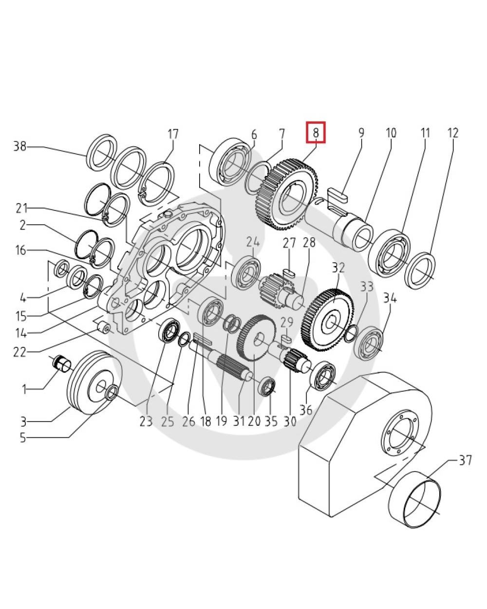 Шестерня редуктора Brinkmann 260/43 Z-44 (13473972) - фото 2 Шестерня редуктора Brinkmann 260/43 Z-44 (13473972) - фото 2