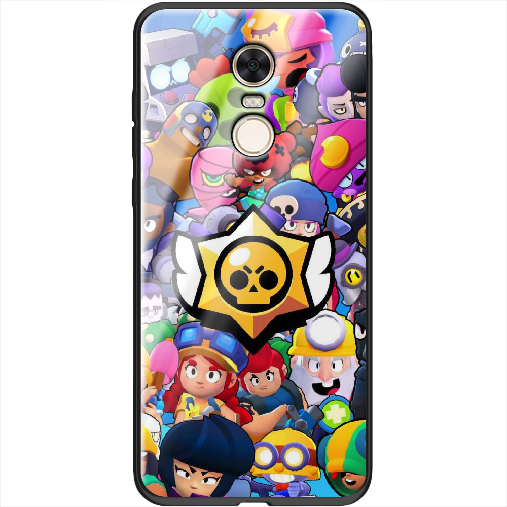 Чохол BoxFace Xiaomi Redmi 5 Plus Brawl Stars Чорний силікон зі склом (32522-up2389-37744)