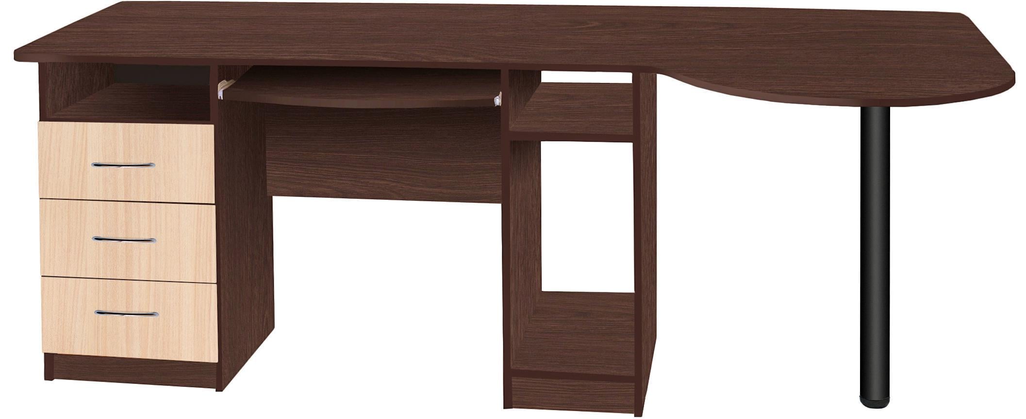Стіл офісний МАКСІ-МЕблі №1 BL Венге магія/Дуб молочний (12327) Стіл офісний МАКСІ-МЕблі №1 BL Венге магія/Дуб молочний (12327)