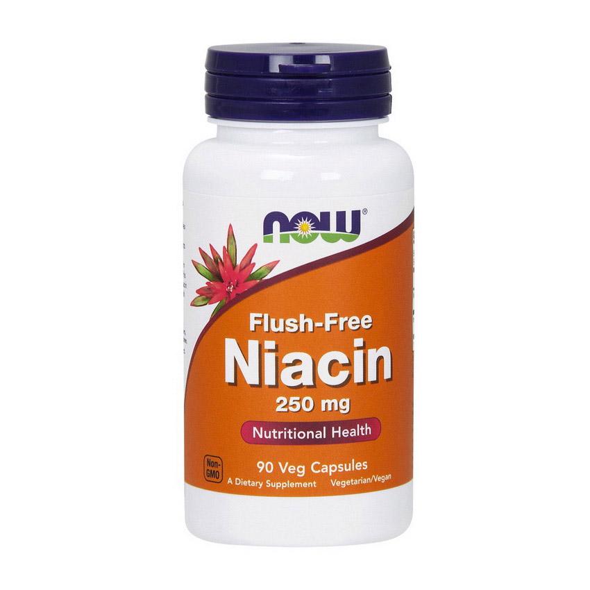 Витамин В3 NOW Foods Flush-Free Niacin 250 mg 90 veg caps