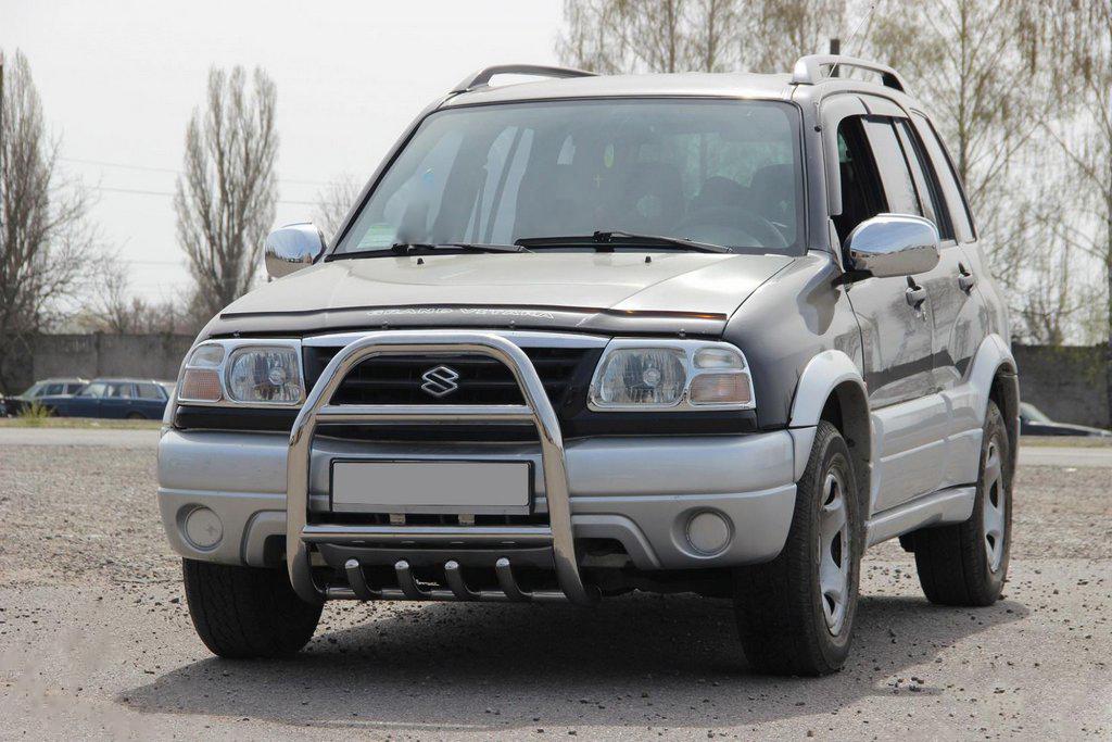 Кенгурятник QT007 CAN для Suzuki Vitara 1998-2006 гг. нержавеющая сталь Хром