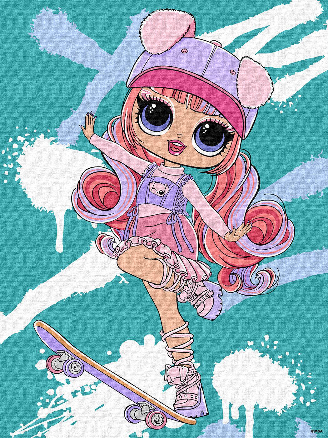 Набір для розпису по номерах Ideyka 5+ Tweens LOL Skate Dance Ali Dance КНО1208 30x40 см (MTT-200390)
