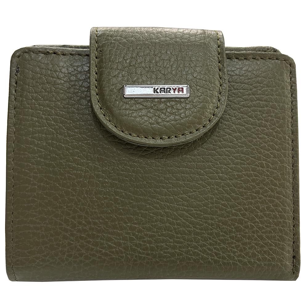 Кошелек женский из натуральной кожи Karya 2007-084 Оливковый (2542865250)