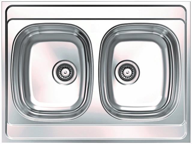 Мойка кухонная накладная UKINOX STL 800 600 GT 20 5C декор