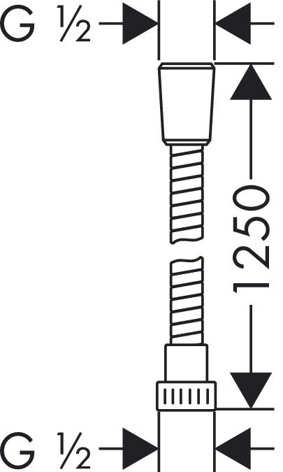 Душовий шланг Hansgrohe SHOWER HOSE METAFLEX 28262000 1250 мм (27720) - фото 2