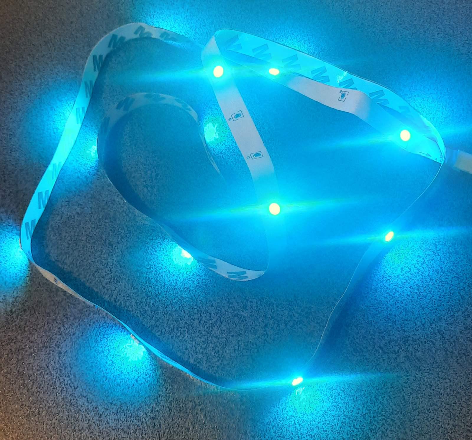 Стрічка світлодіодна для декору USB DC5V 1 м Різнокольоровий (3Key-1M) - фото 7