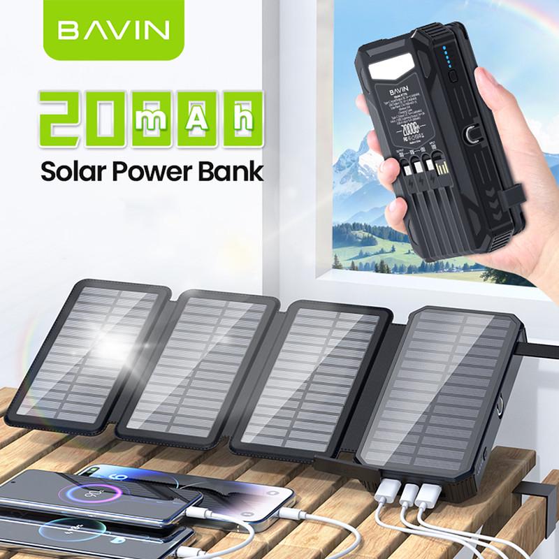 Повербанк BAVIN PC1119 Wireless and SOLAR 20000 mAh Black (Y-PC1119BK) - фото 2 Повербанк BAVIN PC1119 Wireless and SOLAR 20000 mAh Black (Y-PC1119BK) - фото 2