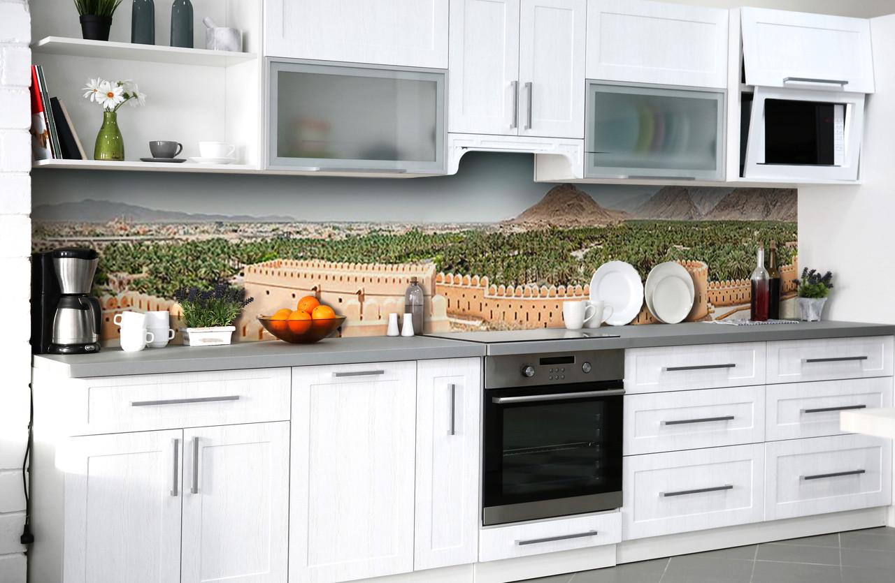 Кухонный фартук Крепость в пустыне из самоклеющейся виниловой пленки 60х300 см Зеленый Кухонный фартук Крепость в пустыне из самоклеющейся виниловой пленки 60х300 см Зеленый