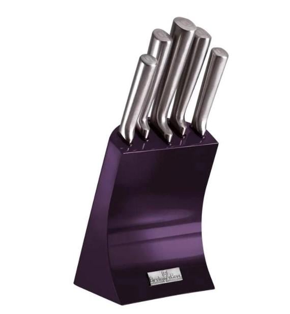 Набір ножів Berlinger Haus Purple Eclipse Collection 6 пр. з підставкою (2671BH)