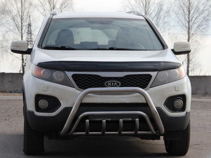 Кенгурятник WT002/2 CAN для Kia Sorento XM 2009-2014 гг. нержавеющая сталь Хром