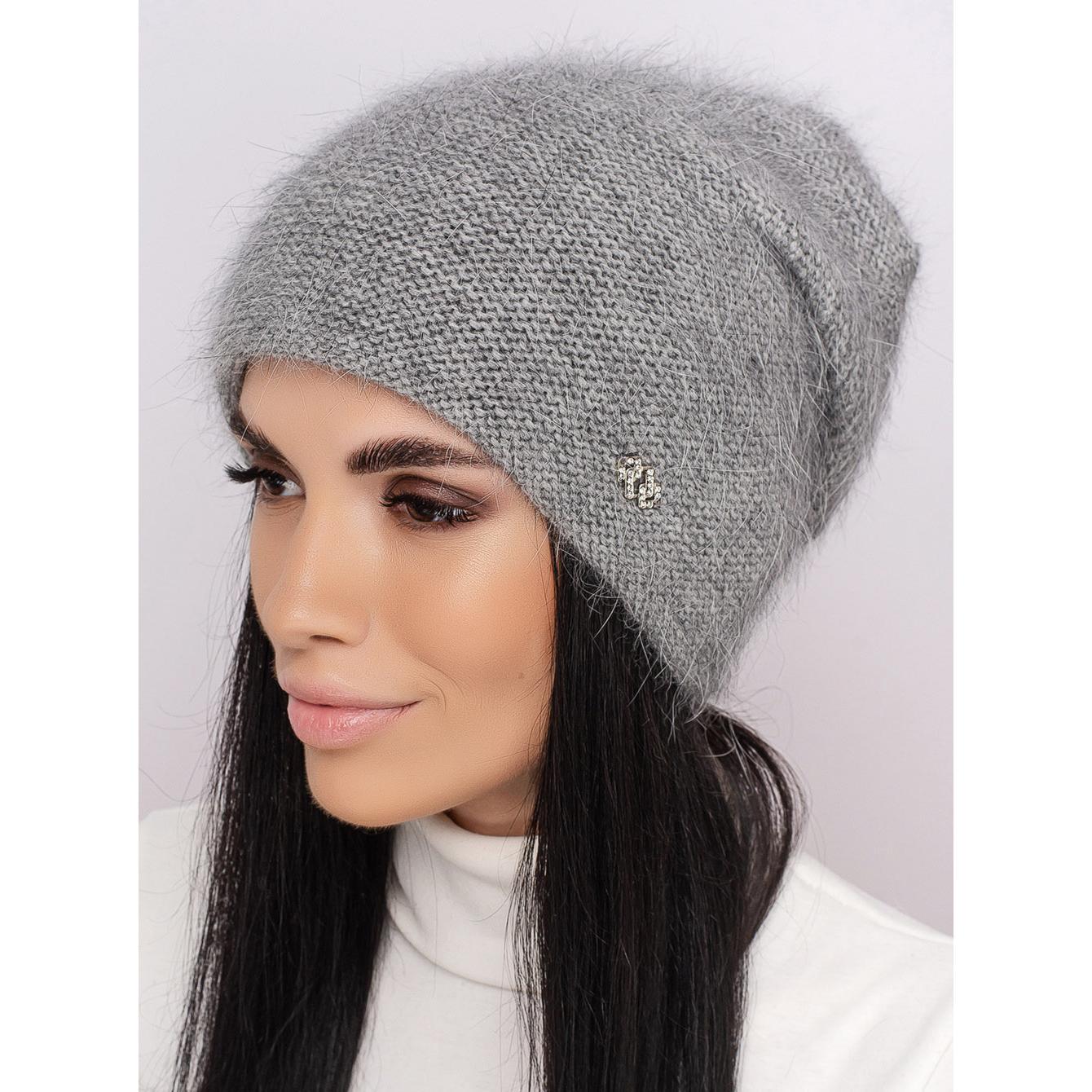 Шапка жіноча подвійна ангорова Leks Веселка one size Сірий - фото 1 Шапка жіноча подвійна ангорова Leks Веселка one size Сірий - фото 1