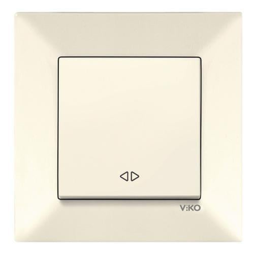 Выключатель одноклавишный Viko Meridian между Кремовым (27550168)