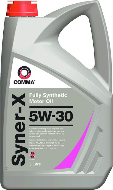 Моторное масло COMMA Syner-X SP 5W-30 5 л (SYX5L)