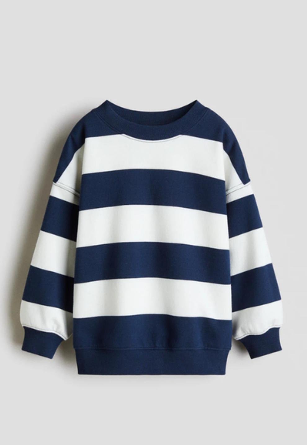 Свитшот детский утепленный H&M 98-104 см Белый/Синий (1245302)