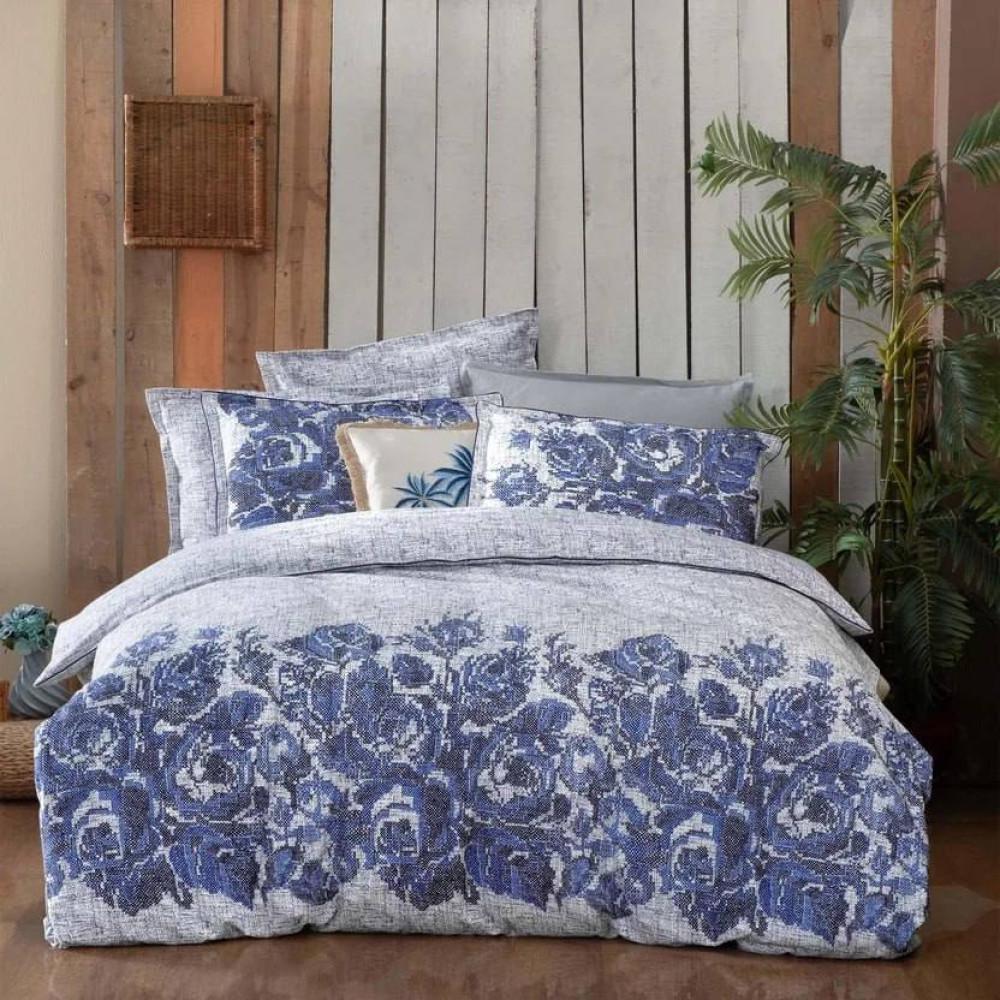 Комплект постільної білизни Sarev Elfida mavi фланель євро (2000022283256)