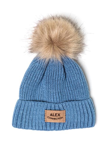 Шапка детская для мальчиков Бен D701 флис 44-48 см Голубой