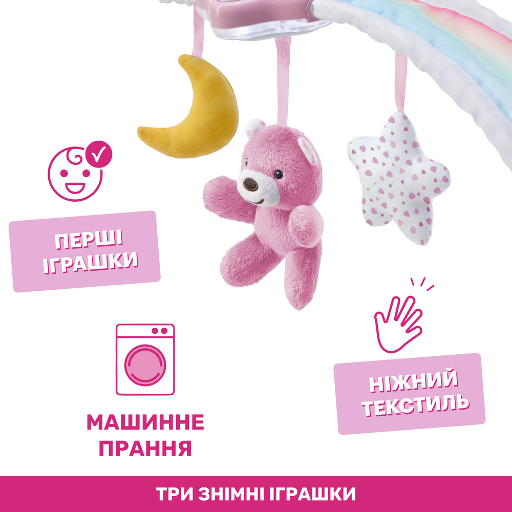 Панель музыкальная Chicco Радужное сияние игровая Розовый (143230) - фото 4