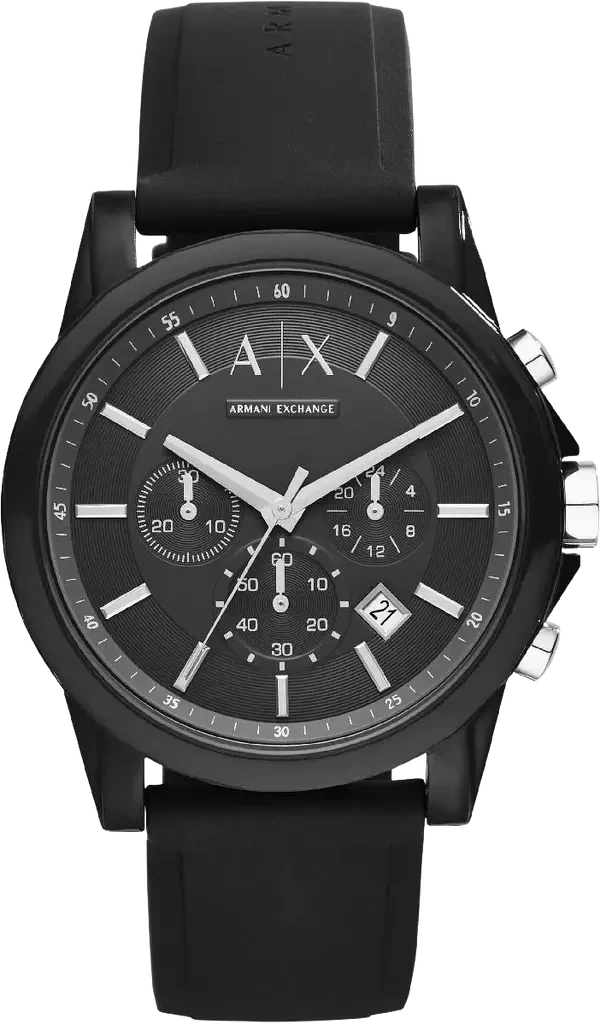 Годинник чоловічий Armani Exchange Outerbanks AX1326 з хронографом Чорний (AX132699)
