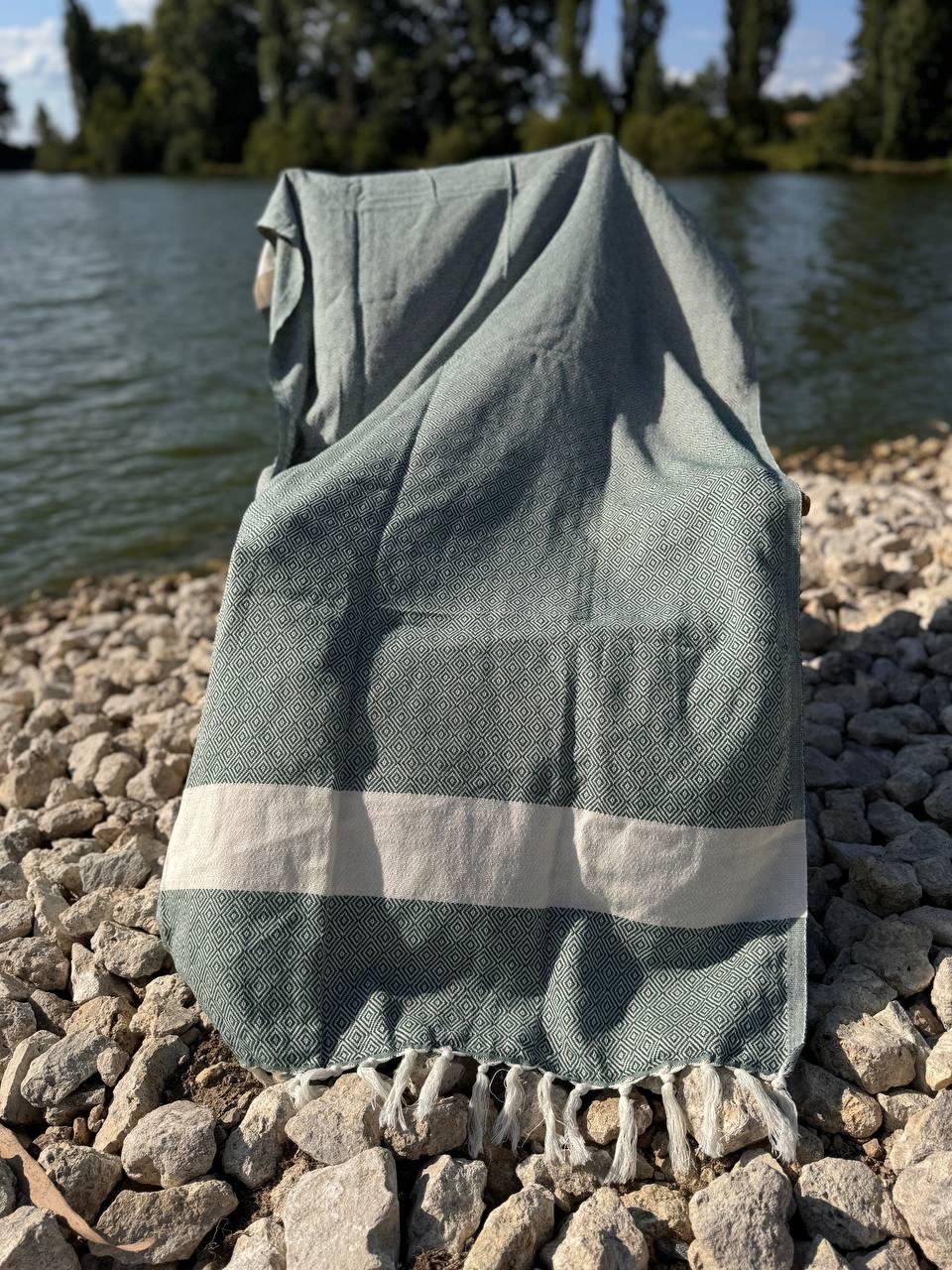 Покрывало гипоаллергенное муслин 100х180 см Серый (П4К-AL-peshtamel-001-02) - фото 4 Покрывало гипоаллергенное муслин 100х180 см Серый (П4К-AL-peshtamel-001-02) - фото 4