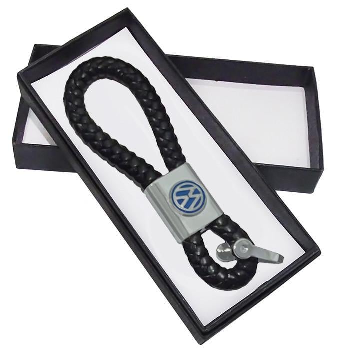 Брелок кожаный косичка Volkswagen с подарочной коробкой