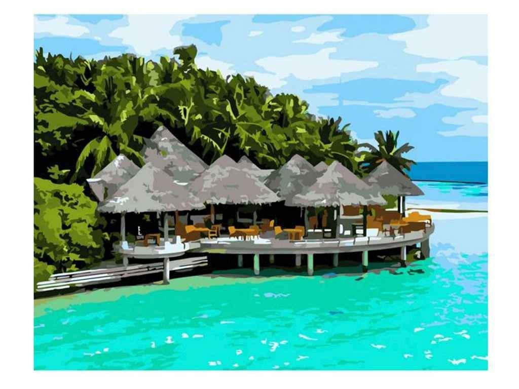 Картина по номерам Strateg Мальдивы 30х40 см (SS-6598)