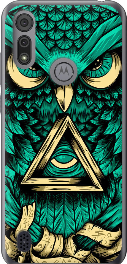 Чехол на Motorola E6s Сова Арт-тату (3971u-2001-42517)