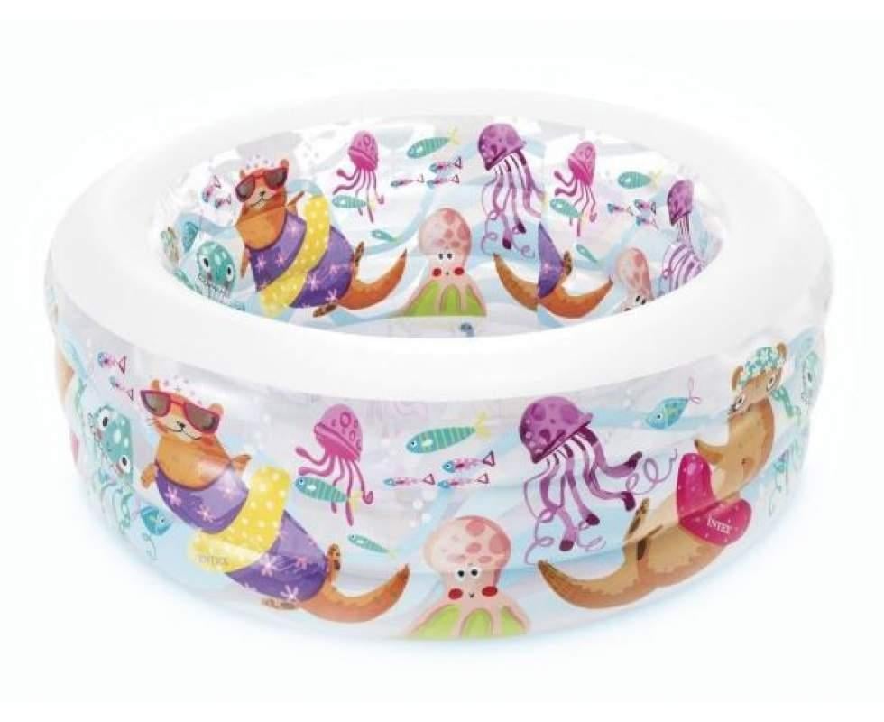 Детский бассейн Intex с надувным дном Аквариум 152х56 см 360 л