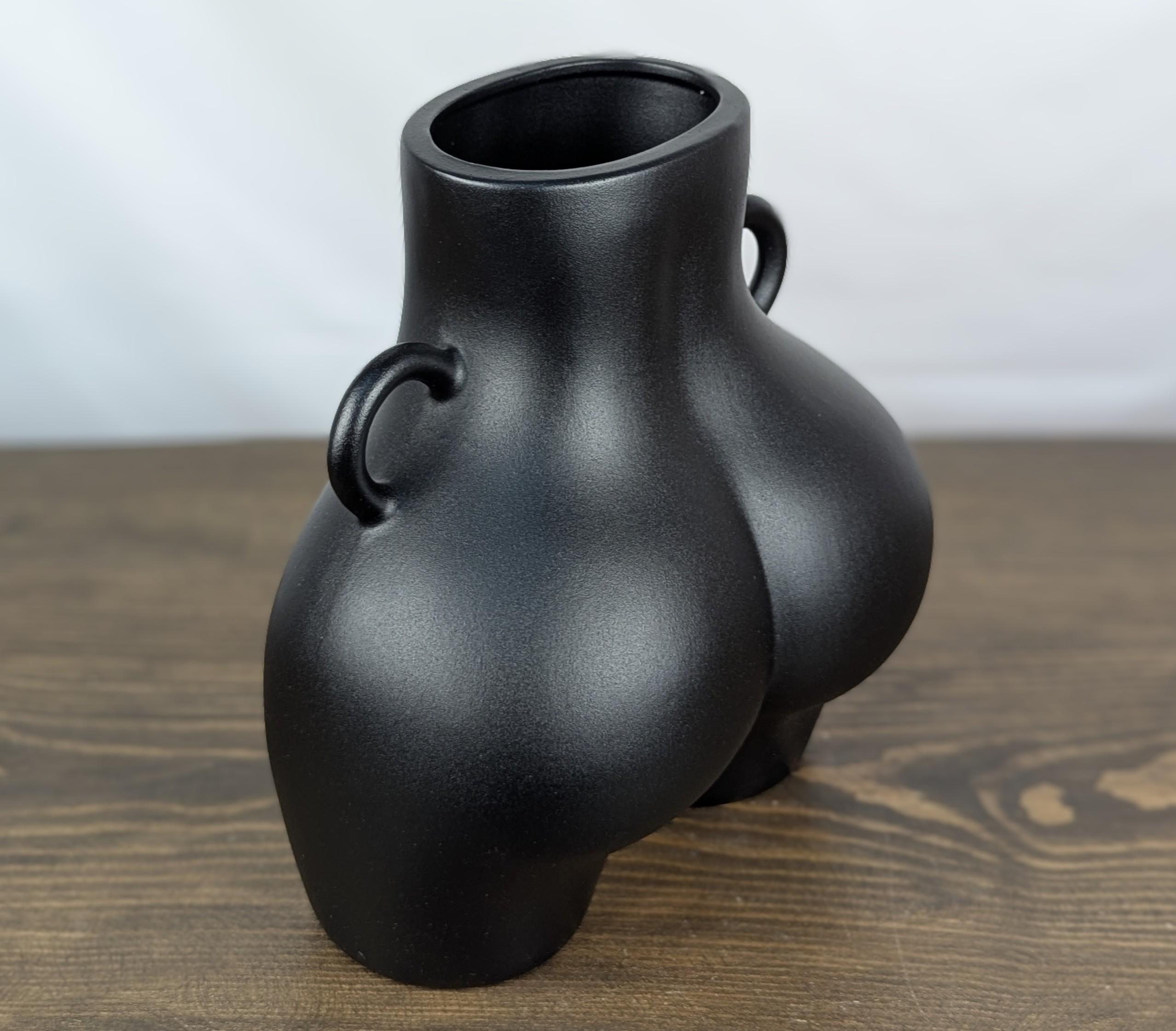 Ваза Nana ceramics Ким 25 см муар Черный - фото 2 Ваза Nana ceramics Ким 25 см муар Черный - фото 2