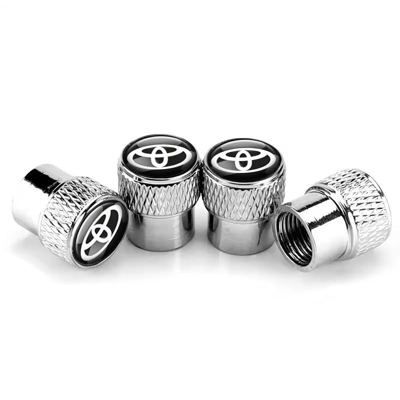 Набор защитных колпачков на ниппель SUNROZ Caps для Тойота Rif Metal Silver Toyota 4 шт. (A67763)