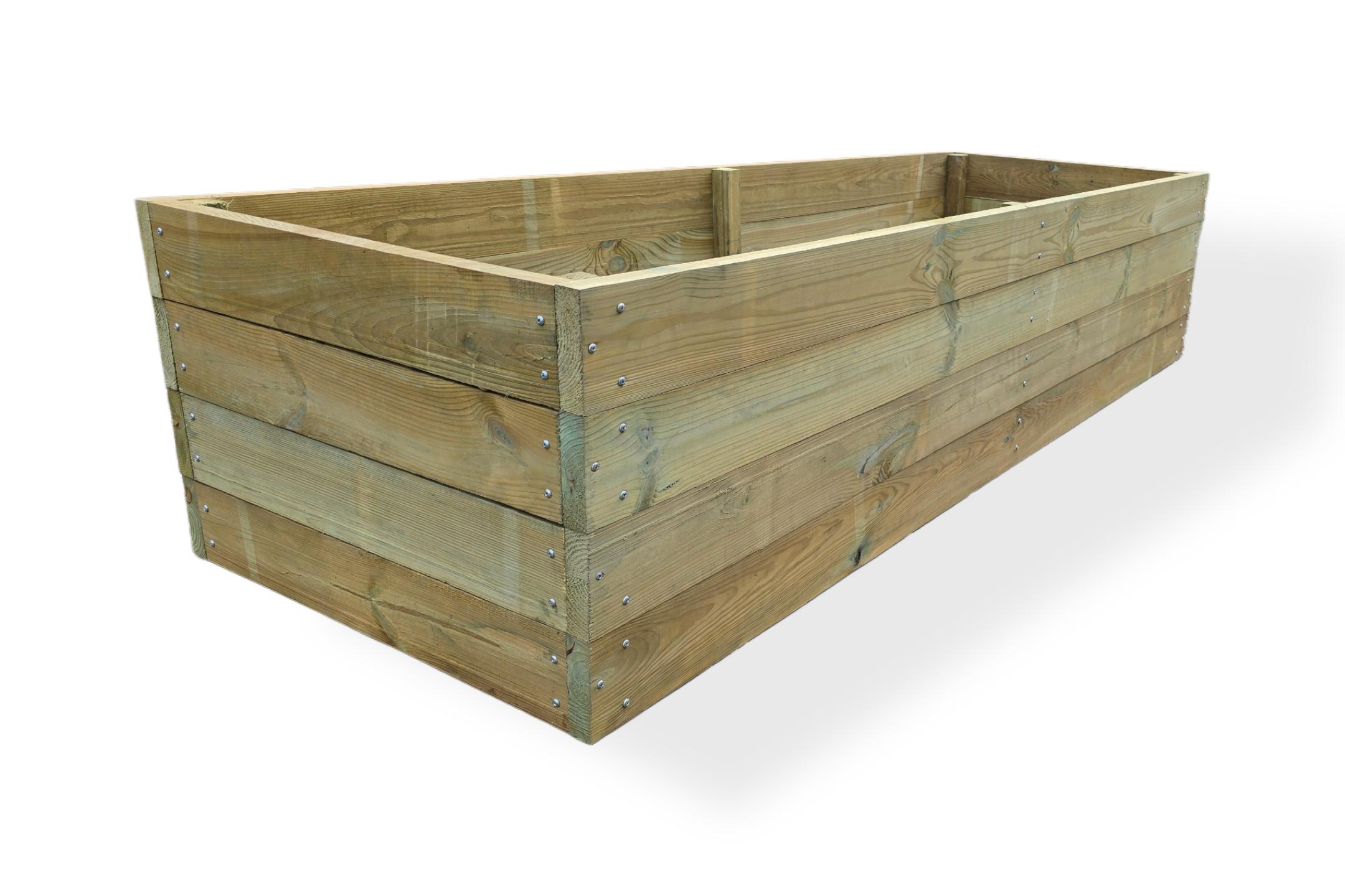 Грядка висока тепла з дерева імпрегнованого 490х1000х2000 мм Оливковий