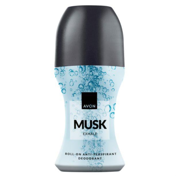 Дезодорант-антиперспирант с шариковым аппликатором Avon Musk Exhale 50 мл (158511381)