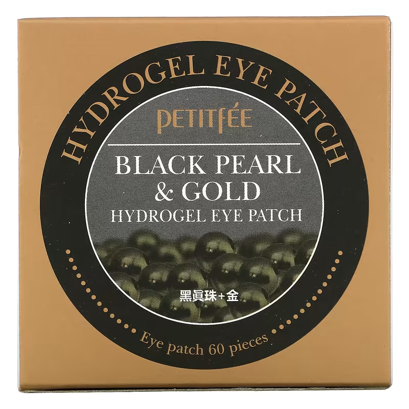 Патчи для глаз Petitfee Black Pearl&Gold Hydrogel Eye Patch гидрогелевые с золотом и жемчугом Черный 60 шт. - фото 3