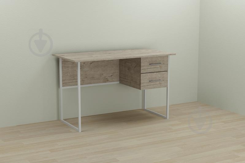 Компьютерный стол Ferrum-decor Дакота 75x120x60 белый ДСП Дуб Шервуд 16мм