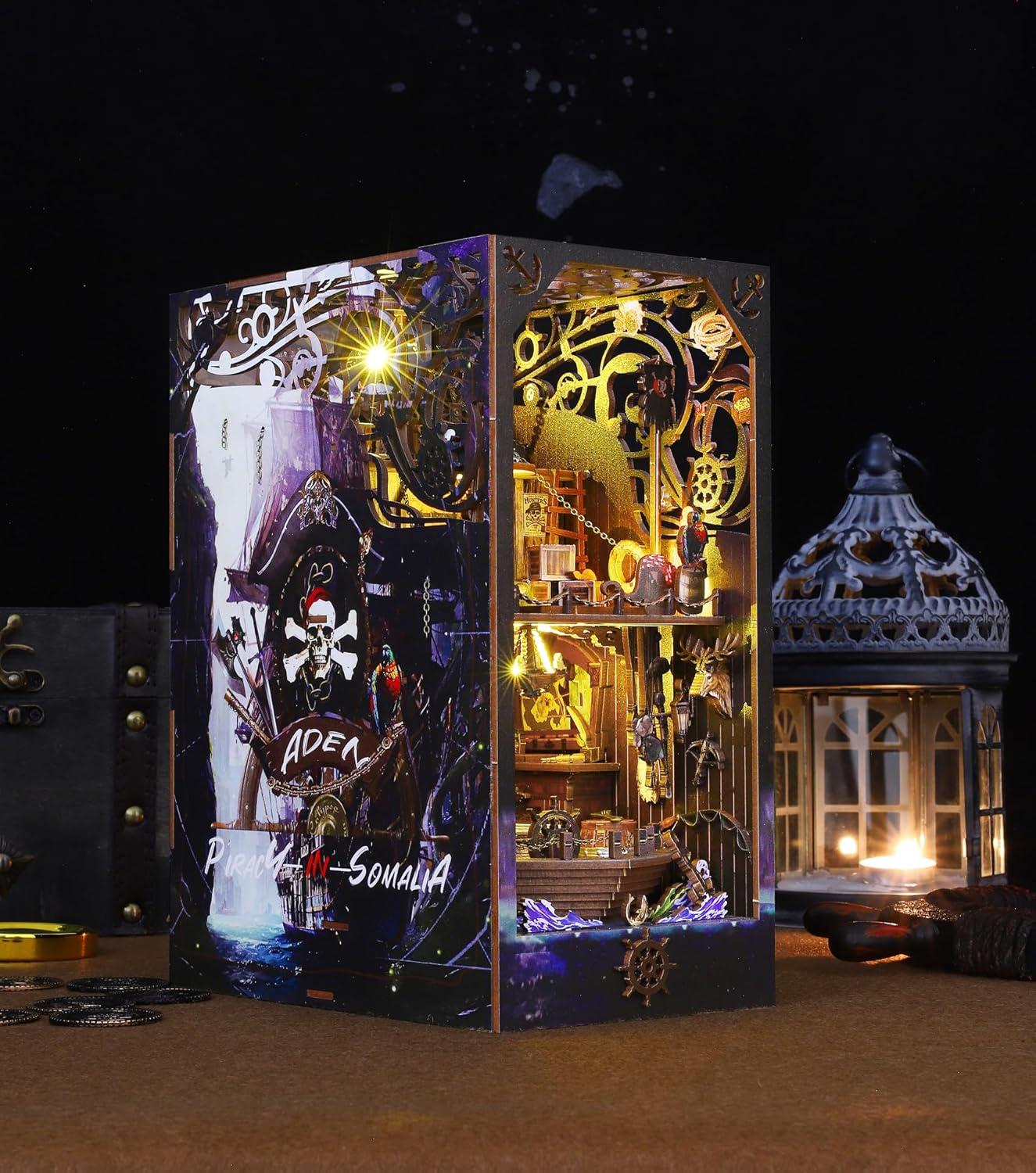 Интерьерный конструктор-букнук Ahilmrn Pirate Wars Pirate Ship DIY Miniature